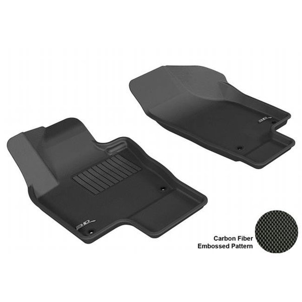 3D Maxpider 3D MAXpider L1VW02111509 VOLKSWAGEN TIGUAN 2009-2014 KAGU BLACK R1 Floor Mat L1VW02111509